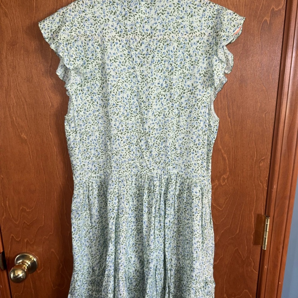 Floral Button Front Mini Dress NWT Lightweight Spring Summer Dress Size S - Picture 5 of 6